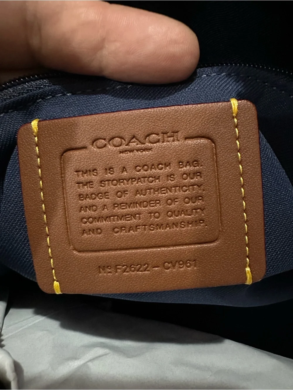 Coach Rowan Satchel Bag In Signature Canvas Gold/Navy CV961 NWT